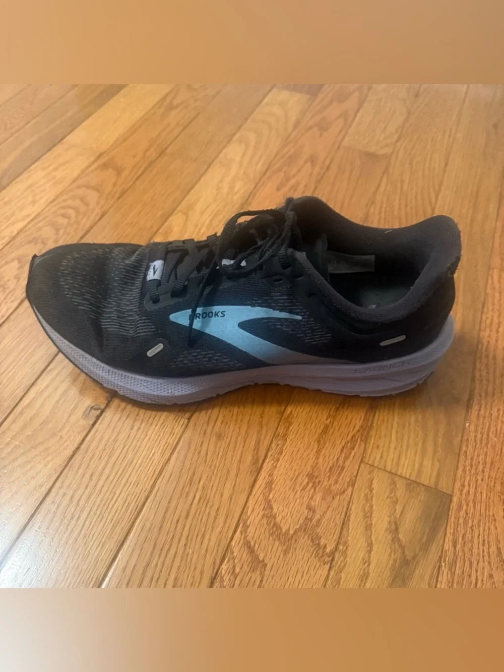 Brooks Launch 9 Womens 10 Shoes Running Walking Sneaker Black Blue - Picture 9 of 11